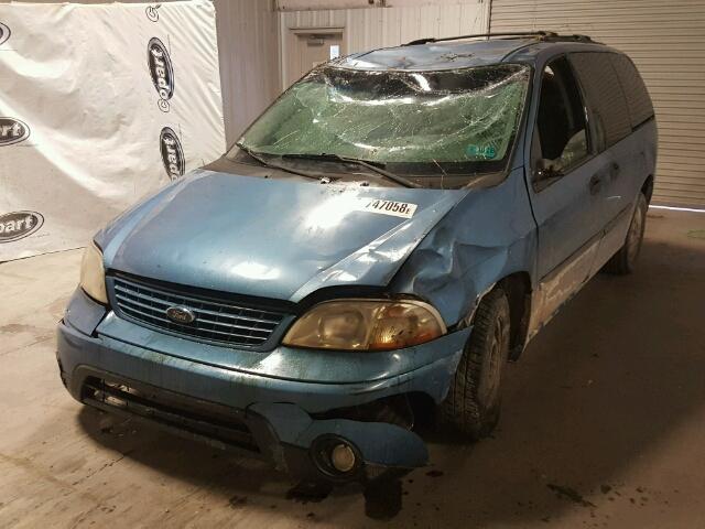 2FMZA51432BA91054 - 2002 FORD WINDSTAR L BLUE photo 2