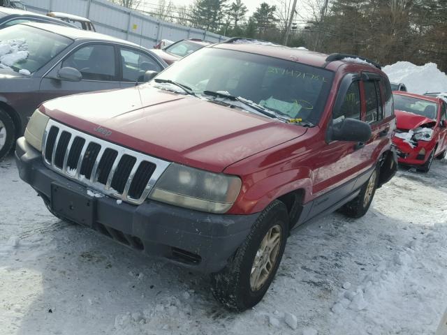 1J4GW48SX3C613685 - 2003 JEEP GRAND CHER RED photo 2