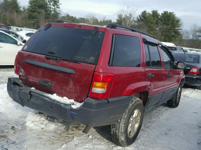 1J4GW48SX3C613685 - 2003 JEEP GRAND CHER RED photo 4