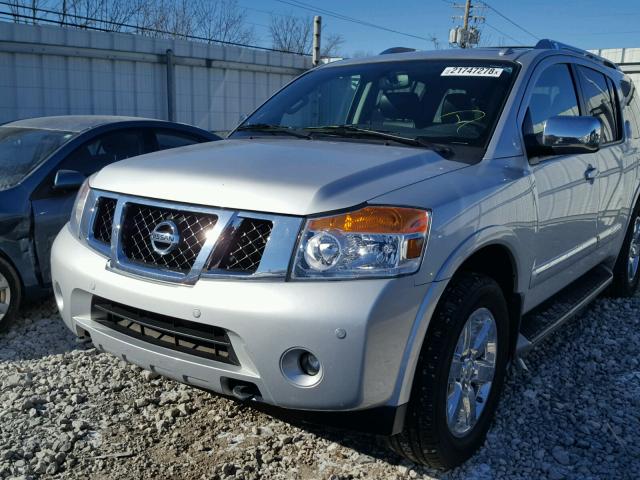 5N1AA0NE8DN601098 - 2013 NISSAN ARMADA PLA SILVER photo 9