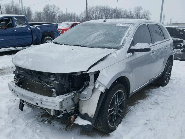 2FMDK3JC9DBC95427 - 2013 FORD EDGE SEL SILVER photo 2