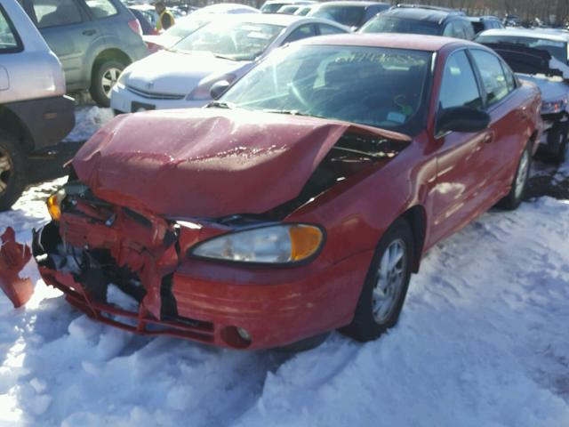 1G2NE52F84C113578 - 2004 PONTIAC GRAND AM S RED photo 2