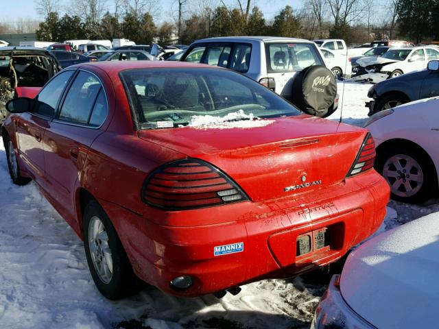 1G2NE52F84C113578 - 2004 PONTIAC GRAND AM S 红色 照片 3