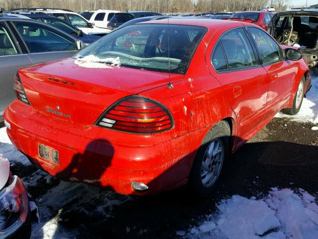 1G2NE52F84C113578 - 2004 PONTIAC GRAND AM S 红色 照片 4