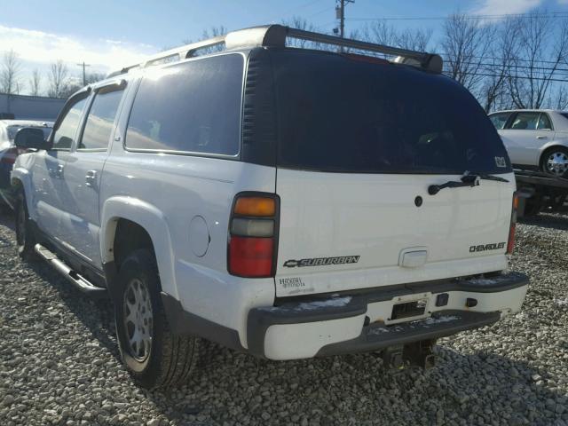 3GNFK16Z65G100694 - 2005 CHEVROLET SUBURBAN K WHITE photo 3