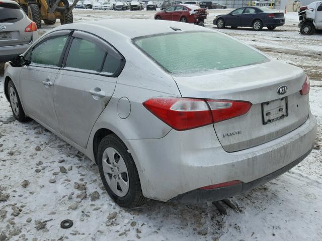 KNAFK4A6XF5292375 - 2015 KIA FORTE LX SILVER photo 3