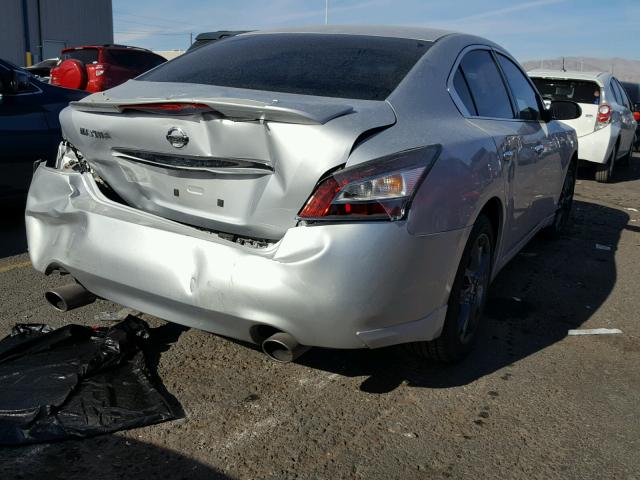 1N4AA5AP2EC915504 - 2014 NISSAN MAXIMA S SILVER photo 4