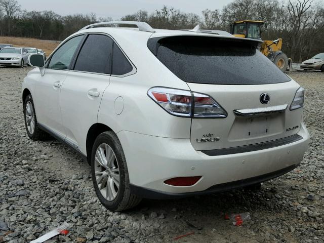 JTJBC1BA7A2023516 - 2010 LEXUS RX 450 WHITE photo 3