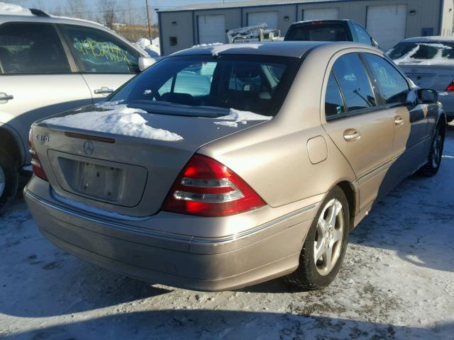 WDBRF64J21F101081 - 2001 MERCEDES-BENZ C 320 TAN photo 4