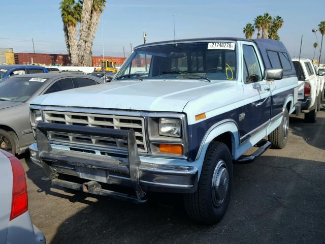 1FTHF25L1GPB77450 - 1986 FORD F250 TWO TONE photo 2