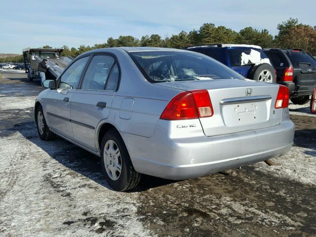 2HGES16211H560168 - 2001 HONDA CIVIC DX SILVER photo 3