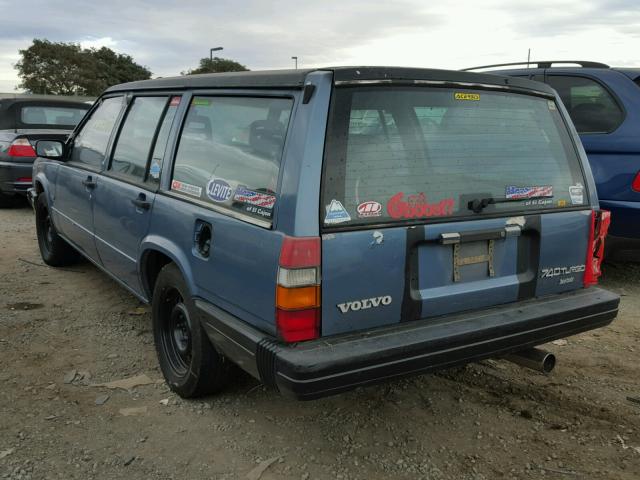 YV1FX8752F1000231 - 1985 VOLVO 745 GLE BLUE photo 3