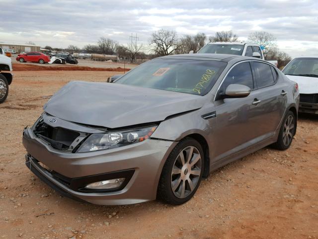 5XXGR4A68CG010745 - 2012 KIA OPTIMA SX SILVER photo 2