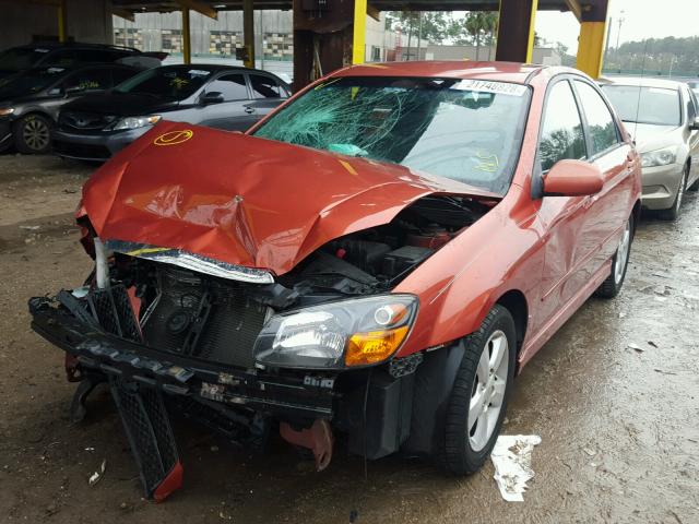 KNAFE121885021133 - 2008 KIA SPECTRA EX ORANGE photo 2