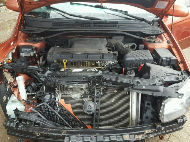 KNAFE121885021133 - 2008 KIA SPECTRA EX ORANGE photo 7