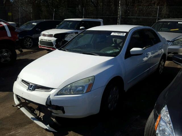 1HGCM56343A144666 - 2003 HONDA ACCORD LX WHITE photo 2