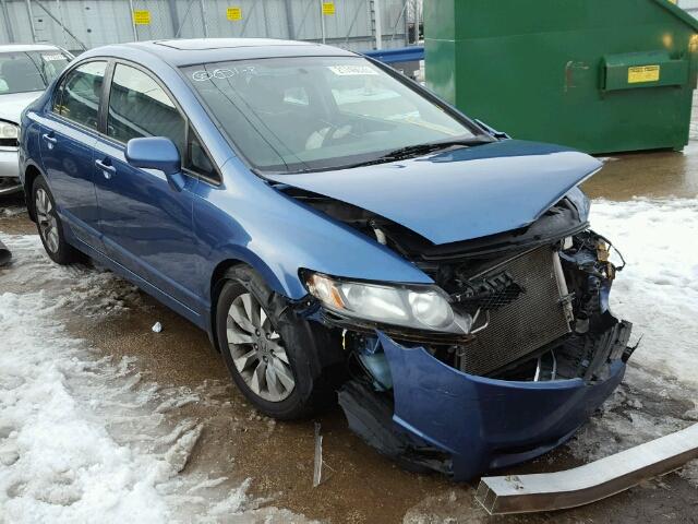 19XFA168X9E027771 - 2009 HONDA CIVIC EX ლურჯი ფოტო 1