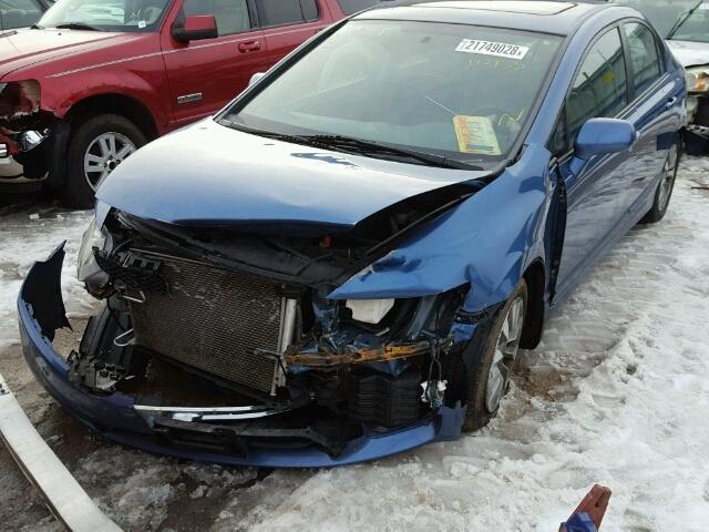 19XFA168X9E027771 - 2009 HONDA CIVIC EX ლურჯი ფოტო 2