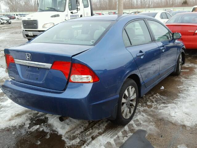 19XFA168X9E027771 - 2009 HONDA CIVIC EX ლურჯი ფოტო 4