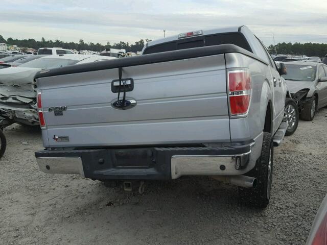 1FTFW1CT4DKF03691 - 2013 FORD F150 SUPER SILVER photo 4