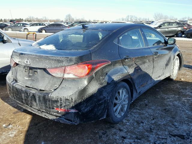 5NPDH4AE7FH599258 - 2015 HYUNDAI ELANTRA SE BLACK photo 4