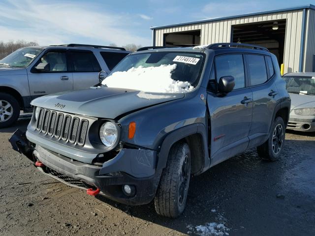 ZACCJBCT7GPD57191 - 2016 JEEP RENEGADE T GRAY photo 2