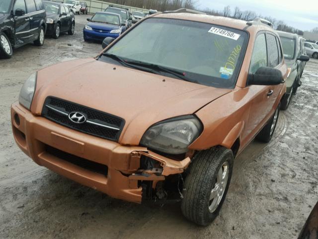 KM8JM12B77U525309 - 2007 HYUNDAI TUCSON GLS ORANGE photo 2