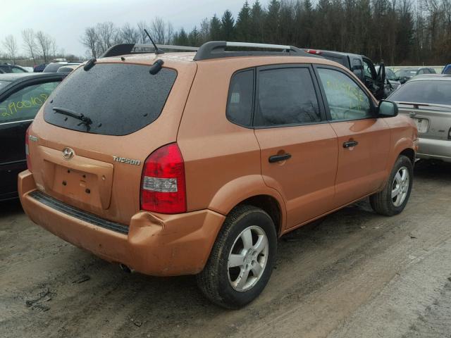 KM8JM12B77U525309 - 2007 HYUNDAI TUCSON GLS ORANGE photo 4