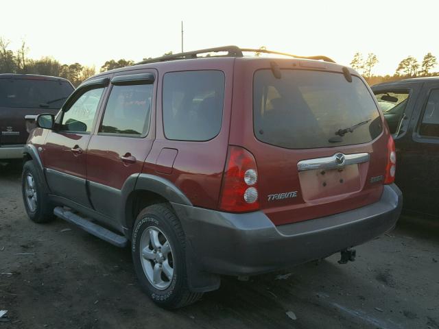 4F2YZ04105KM29226 - 2005 MAZDA TRIBUTE S RED photo 3