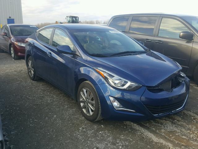 5NPDH4AE7GH742078 - 2016 HYUNDAI ELANTRA SE BLUE photo 1