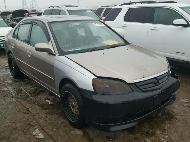 1HGES25711L058234 - 2001 HONDA CIVIC EX 金色 照片 1