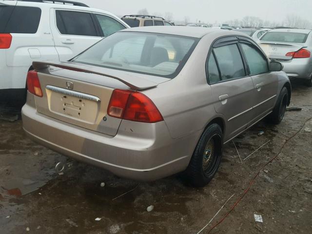 1HGES25711L058234 - 2001 HONDA CIVIC EX GOLD photo 4