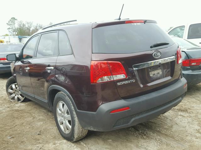 5XYKT4A24CG297036 - 2012 KIA SORENTO BA MAROON photo 3