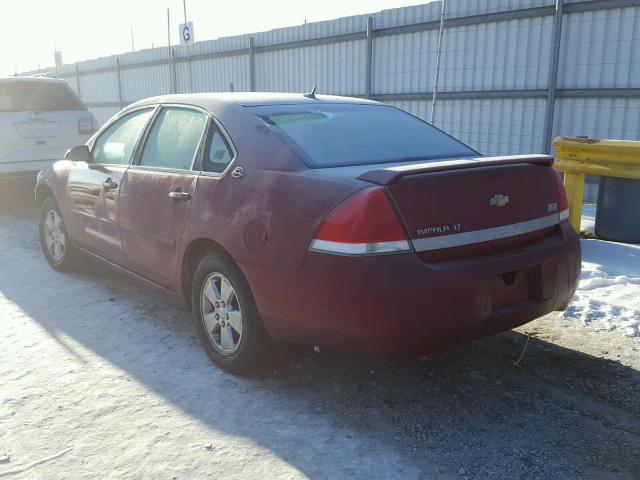 2G1WT58K869350097 - 2006 CHEVROLET IMPALA LT RED photo 3