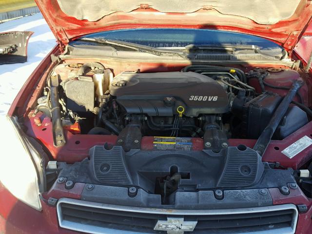 2G1WT58K869350097 - 2006 CHEVROLET IMPALA LT RED photo 7