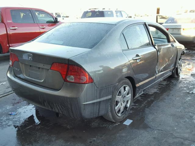 1HGFA16536L144490 - 2006 HONDA CIVIC LX GRAY photo 4