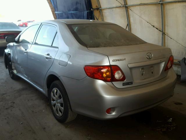 JTDBL40E899022534 - 2009 TOYOTA COROLLA BA SILVER photo 3