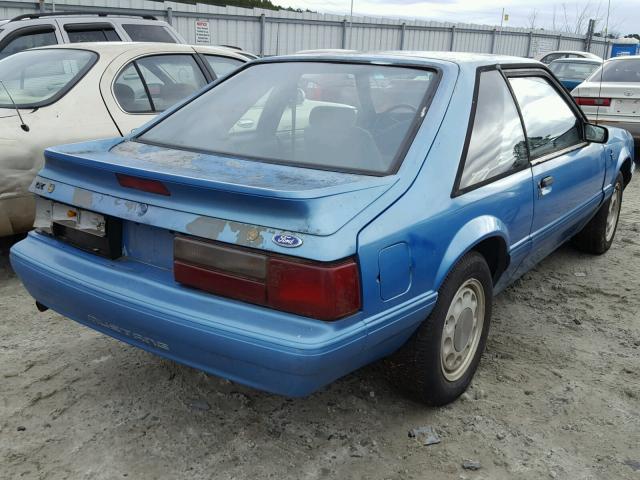 1FACP41M8NF166830 - 1992 FORD MUSTANG LX BLUE photo 4