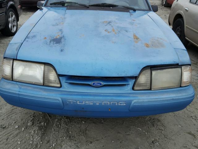 1FACP41M8NF166830 - 1992 FORD MUSTANG LX BLUE photo 7