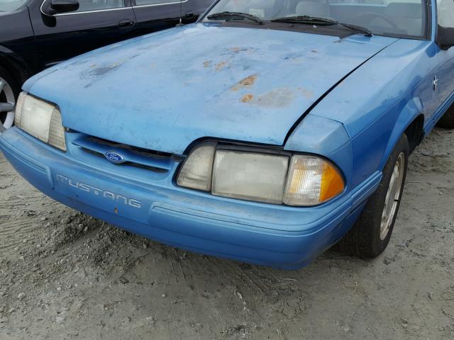 1FACP41M8NF166830 - 1992 FORD MUSTANG LX BLUE photo 9