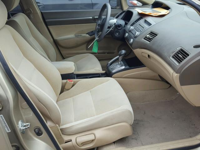 1HGFA16837L086229 - 2007 HONDA CIVIC EX ოქროსფერი ფოტო 5