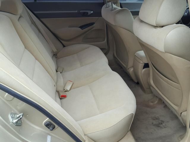 1HGFA16837L086229 - 2007 HONDA CIVIC EX ოქროსფერი ფოტო 6