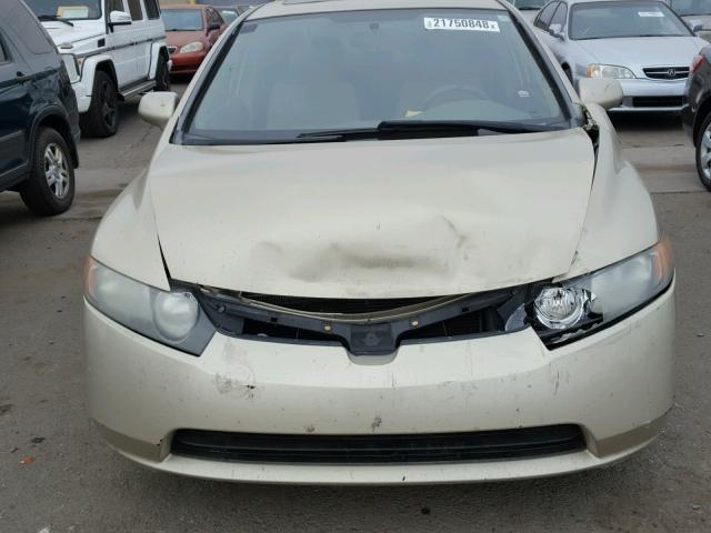 1HGFA16837L086229 - 2007 HONDA CIVIC EX ოქროსფერი ფოტო 9