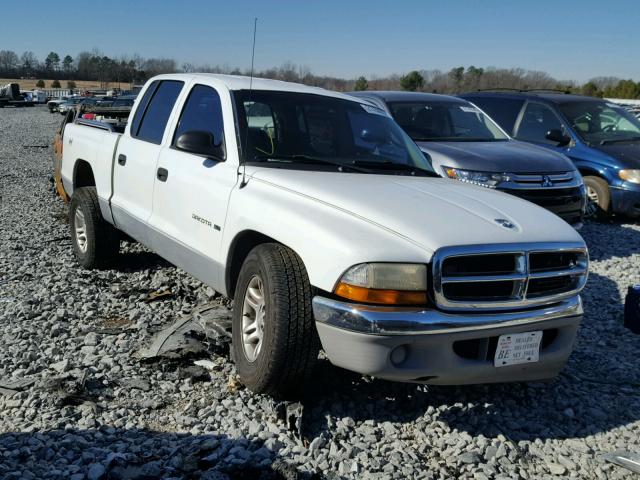 1B7GL2ANX1S211868 - 2001 DODGE DAKOTA QUA WHITE photo 1