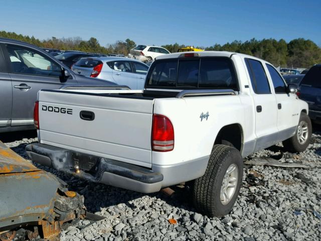 1B7GL2ANX1S211868 - 2001 DODGE DAKOTA QUA WHITE photo 4