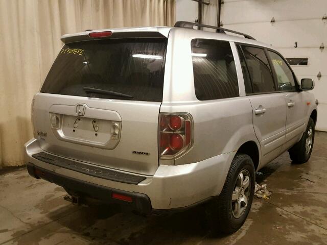 5FNYF18457B027804 - 2007 HONDA PILOT EX SILVER photo 4