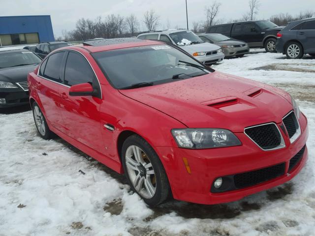 6G2ER57709L204215 - 2009 PONTIAC G8 RED photo 1