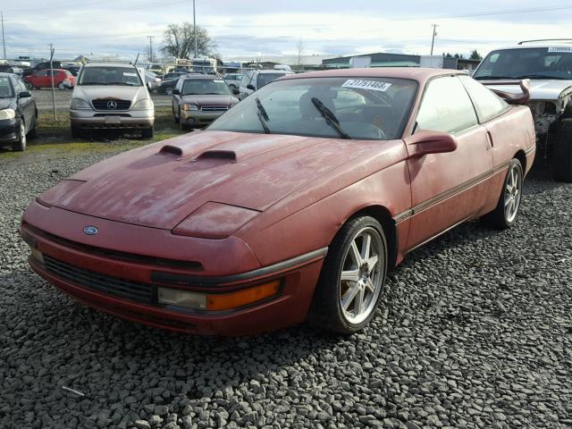 1ZVPT21U1M5138137 - 1991 FORD PROBE LX RED photo 2