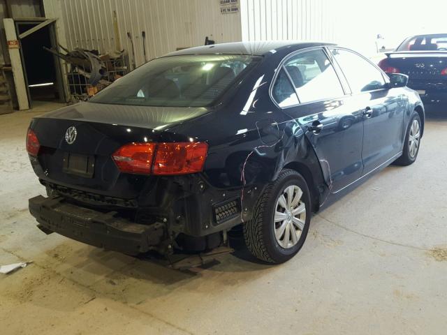 3VW2K7AJ8DM257202 - 2013 VOLKSWAGEN JETTA BASE 黑色 照片 4