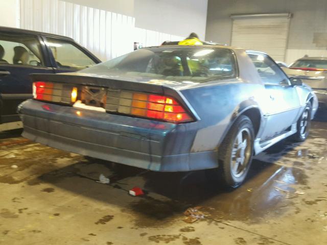 1G1FP23E2ML196030 - 1991 CHEVROLET CAMARO RS TEAL photo 4